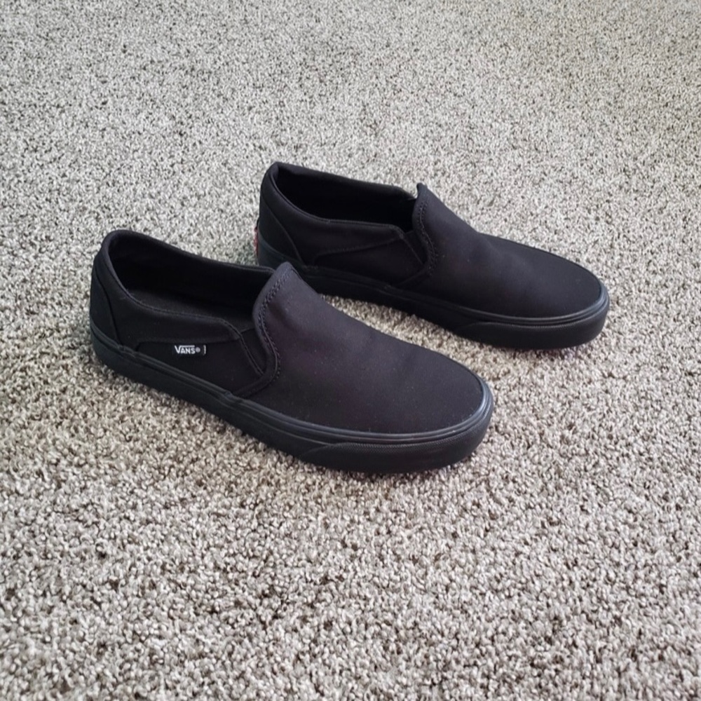 Black Vans Slip ons